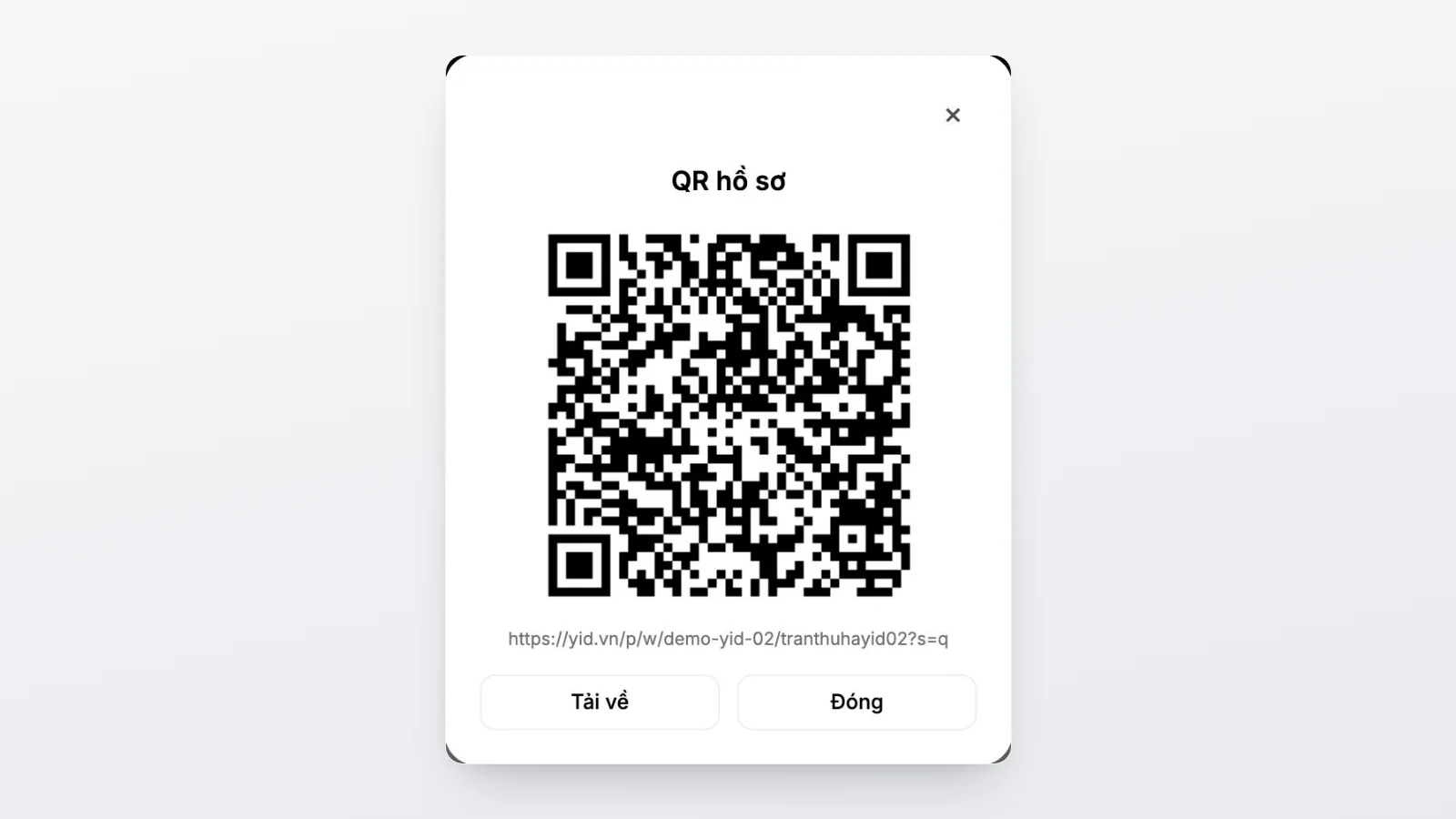 Mã QR danh thiếp YID