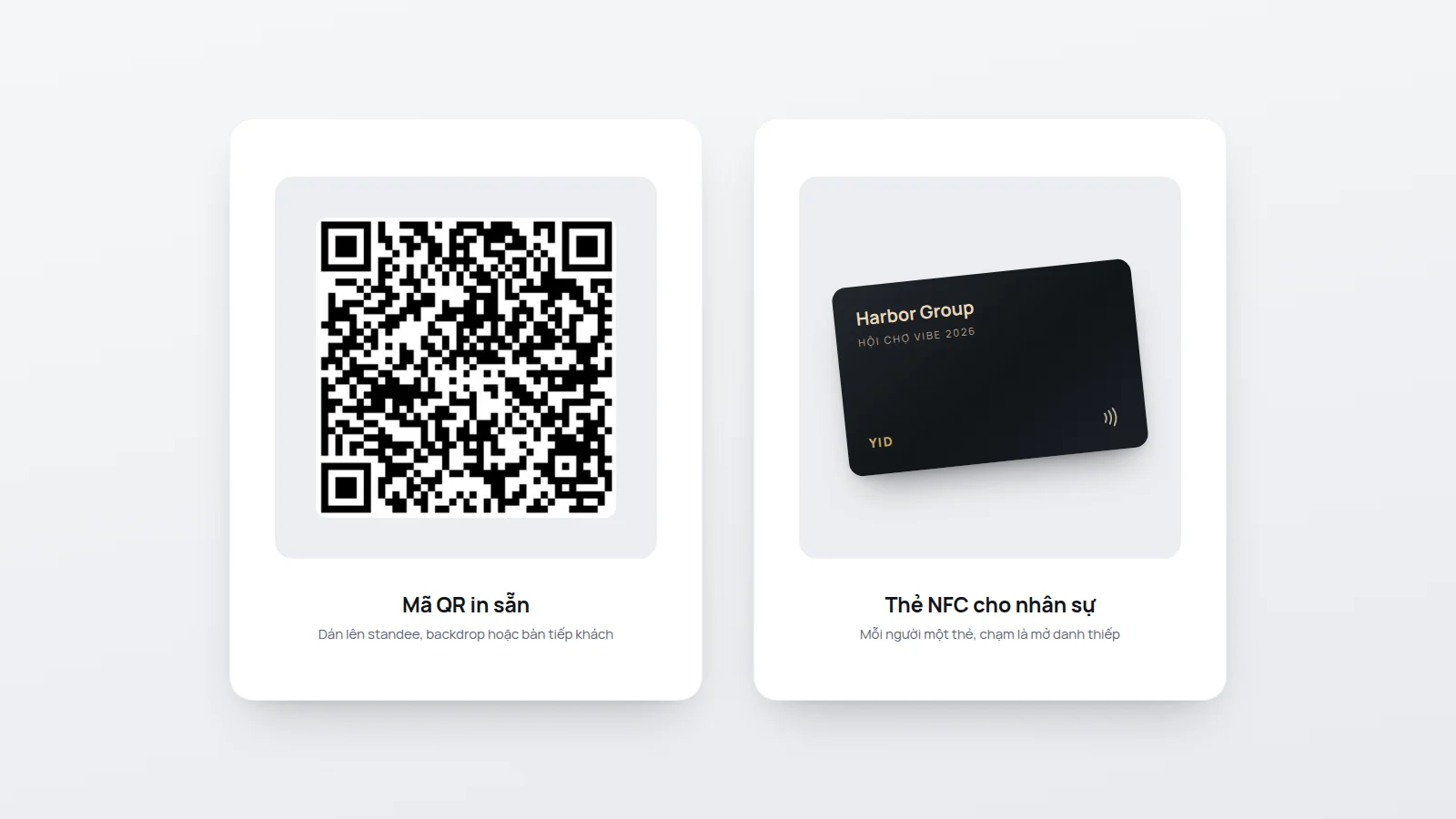 Chuẩn bị mã QR và thẻ NFC trước sự kiện